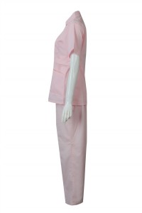 SKNU007 tailor-made clinic uniforms, samples, hospital nurses' clothes, ordering hospital suits, uniforms, nurses' clothes, wholesalers, HK shute nurses' clothes, prices. front view